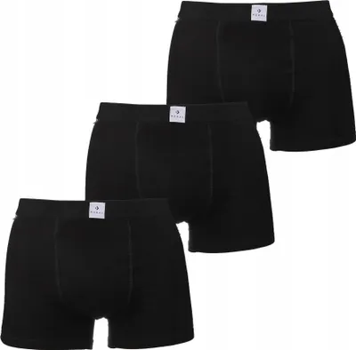 Produktbild von Schwarze Baumwoll-Boxershorts für Herren, 3er-Pack, MORAJ, XXL