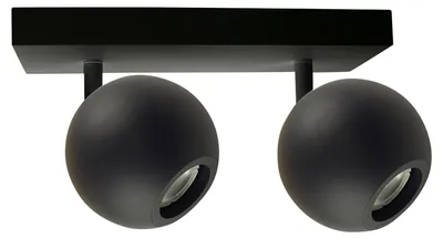 Produktbild von ENOVALITE Deckenleuchte GLOBE, GU10-Fassung, IP20, Ø10cm, 2 flammig, schwarz
