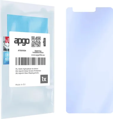 Produktbild von apgo Displayschutzglas für Nokia 3.1 Bildschirmschutz, 9H Hybrid Schutzglas mit Keramikbeschichtung [Glänzend, Full Glue]