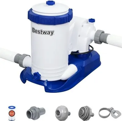 Produktbild von BESTWAY – Filterpumpe – Kartuschenfilter 9.463 l/h – Kartusche Typ IV – 350 W