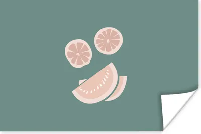 Produktbild von MuchoWow® Poster Sommer - Obst - Abstrakt 90x60 cm - Schlafzimmer