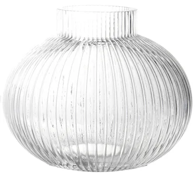Produktbild von Rippglas-Vase für Blumen 16 cm