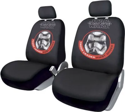 Zdjęcie produktu dla Zestaw pokrowców na siedzenia Star Wars Stormtrooper uniwersalny przód czarny 2 szt