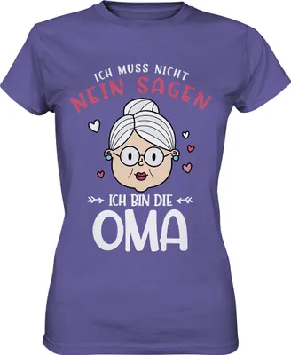 Produktbild von Ich bin die Oma Damen Premium T-Shirt – Millenial Lilac / L