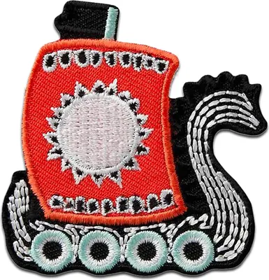 Produktbild von Wikinger Schiff - Aufnäher, Bügelbild, Aufbügler, Applikationen, Patches, Flicken, Zum Aufbügeln, Größe: 5 x 5,5 cm