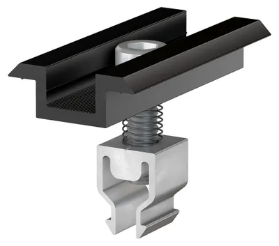 Produktbild von 10x Klickfix Solar Mittelklemme 30mm - 40mm Schwarz | Befestigungen für Solarmodule | Solarmodul Halterung 30mm | Modulklemmen Solar | Mittelklemme PV