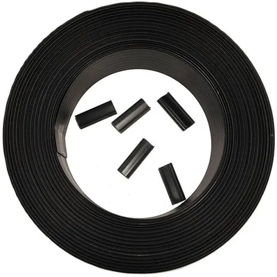 Zdjęcie produktu dla Rolka paska osłonowego, 48 mm x 50 m, zielony, PVC, odporny na promieniowanie UV, w zestawie 100 klipsów