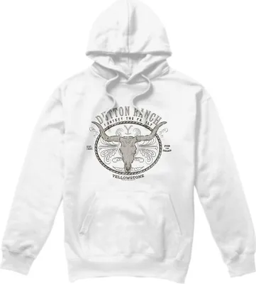 Image de Yellowstone - "Dutton Ranch" Sweat à capuche pour homme TV8267 (XXL) (Blanc)