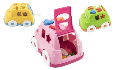 Immagine prodotto di Puzzle di plastica per auto 24x17cm 3 colori in rete 12m+