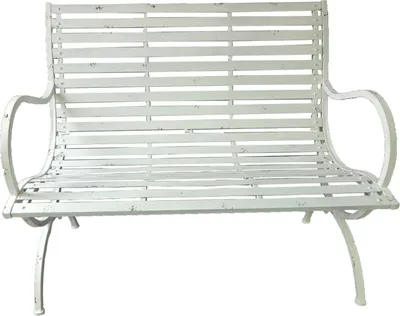 Zdjęcie produktu dla Garden Pleasure ławka ogrodowa Tambora 950466 antyczny biały metal 104,0 cm