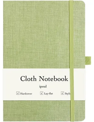 Immagine prodotto di Quaderno A5 con copertina rigida, formato 20,3 x 15,2 cm, con pagine a righe e copertina verde
