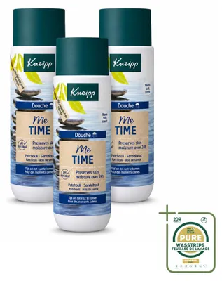 Obrázek produktu pro 3 kusy sprchového gelu Kneipp "Me-Time" – Pačuli a santalové dřevo – 200 ml – balení