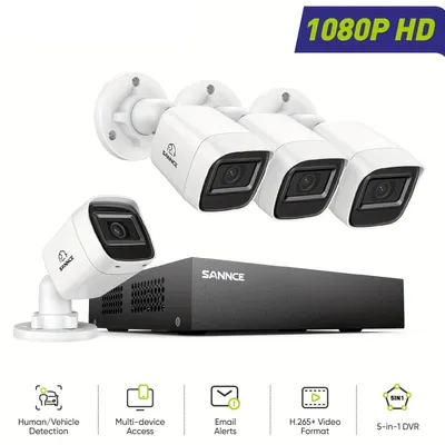 Zdjęcie produktu dla 8-kanałowy system monitoringu w rozdzielczości 1080P - zestaw kamer CCTV - system wideo - kamery monitoringu - rejestrator DVR