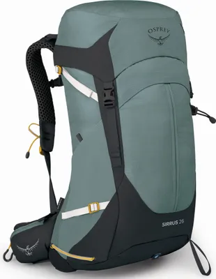 A studio shot of a backpack on a white background.