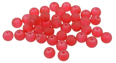 Produktbild von Vintageparts Glasperlen rot gefrostet 6 mm