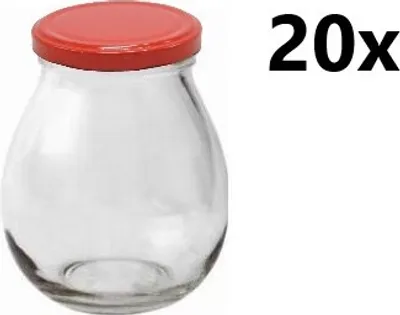 Obrázok produktu pre Varná nádoba 269 ml MAYO číra 20 ks VČETNE ČERVENÝCH LIPOV, počet kusov v balení: 20