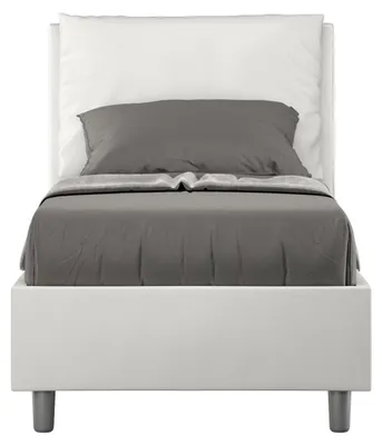 Immagine prodotto di Letto Singolo 80x190 cm con Rete e Contenitore Antea Bianco