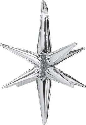 Immagine prodotto di Palloncino in foil Stella 3D 105 cm argento - PartyDeco