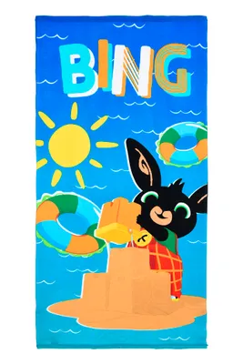Immagine prodotto di Telo mare Bing Bunny - Telo bagno Bing Bunny - 70 x 140 cm - 100% poliestere - assorbente