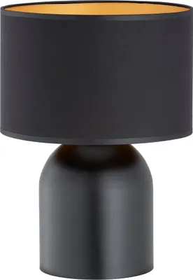 Obrázek produktu pro Černá stolní lampa se stínidlem se zlatým vnitřkem 1xE27 15W ASPEN Emibig