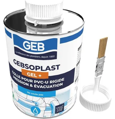Zdjęcie produktu dla Żel uszczelniający PVC Gebsoplast Gel Plus - GEB - do rur PVC o zwiększonej odporności na ciśnienie i odprowadzanie wody - 1 litr