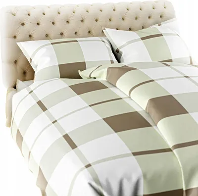 Immagine prodotto di Biancheria da letto in flanella di cotone beige 220x200 a quadri