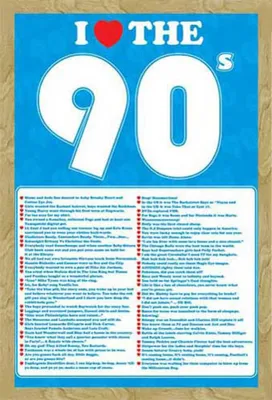 Immagine prodotto di Fun - Poster - I Love The 90's + cornice rimovibile, Shinsuke® Maxi MDF faggio, vetro acrilico