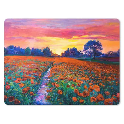 Produktbild von MuchoWow® Mauspad Mousepad Malerei - Natur - Blumen - Ölfarbe 40x30 cm - Mousepads - Maus Mat - Pad - Mausunterlage - Anti Rutsch