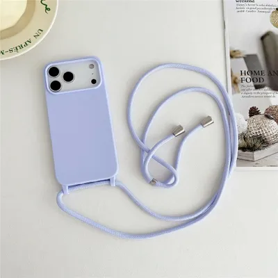 Produktbild von iPhone 18 Pro / 17 Pro Hülle - Coverup Colour TPU Back Cover mit Handykette - Lavendel