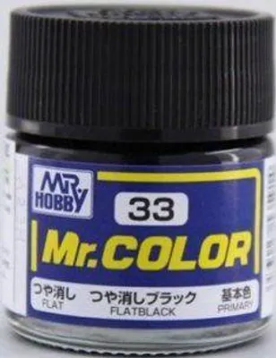 Produktbild von Mr Hobby - Gunze C-033 - Mr. Color (10 ml), Flat Black