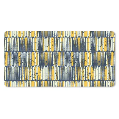 Produktbild von MuchoWow® Schreibtischunterlage Sechziger Jahre - Muster - Gelb - Rock 80x40 cm - XXL Mauspad - Gaming Mauspad