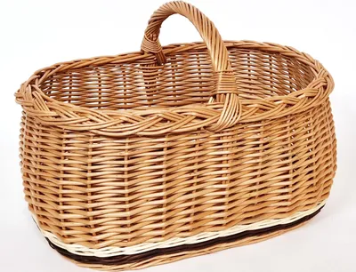 Produktbild von Einkaufskorb Pilzkorb Autokorb aus Weide 44 x 29 cm 7010744-3F