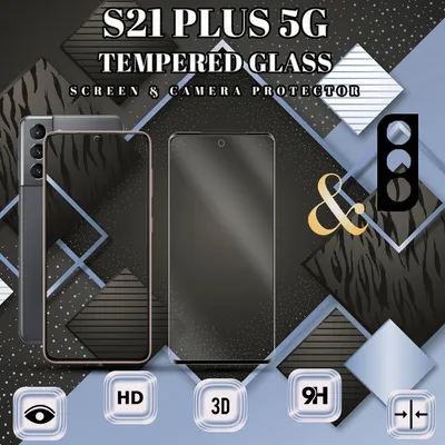 Obrázek produktu pro Ochranný kryt displeje a objektivu Samsung Galaxy S21 PLUS 5G z tvrzeného skla 9H