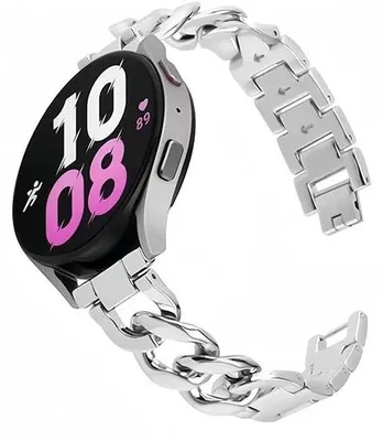 Produktbild von By Qubix passend für Huawei Watch GT 6 - 41 mm  - Metall Kettenarmband - Silber