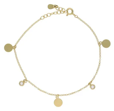 Produktbild von Armband Silber 925 Gold plattiert Zirkonia JL51-03-0012 JuwelmaLux 20 cm