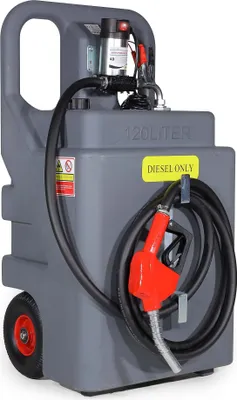 Produktbild von Mobilný systém nádrží Wiltec 120 l s 12 V čerpadlom, palivová nádrž na naftu, prenosný systém nádrží na naftu na flexibilné tankovanie