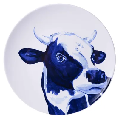 Obrázek produktu pro Heinen Delfts Blauw – Nástěnný talíř s motivem krávy