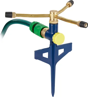 Produktbild von relaxdays Rasensprenger 360° in Gold und Blau