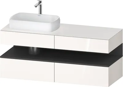 Produktbild von DURAVIT QA4765049220010 QTG KWTU WH Ek. 1400x550x600 Wß Hgl.