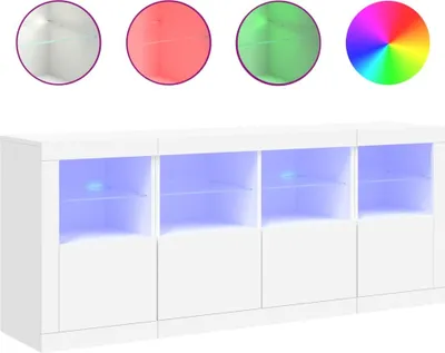Obrázek produktu pro Příborník s LED osvětlením bílý 163 x 37 x 67 cm