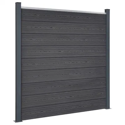 Immagine prodotto di vidaXL Set di elementi per recinzione grigio 526x186 cm WPC