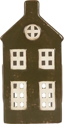 Immagine prodotto di Clayre & Eef Portacandele House 8x6x16 cm in Vetroceramica verde