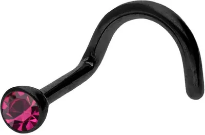 Produktbild von PIERCINGLINE Chirurgenstahl Nasenstecker Spirale KRISTALL