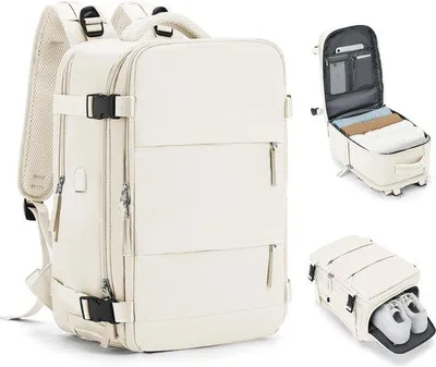 Produktbild von Famanu Rucksack Beige - Wasserfest, Ergonomisch, Vielseitig