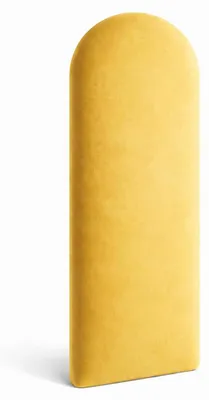 Image de Panneau rembourré - Coussin mural 70 x 30 cm - Rembourrage mural - Tête de lit - Panneau mural 3D jaune clair