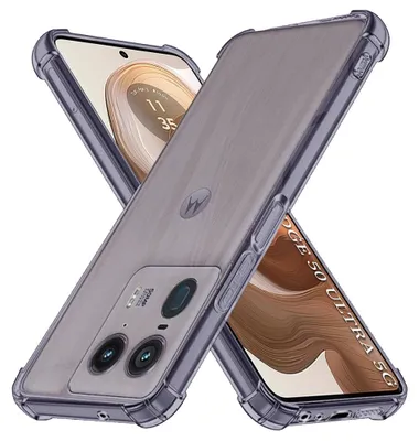 Obrázok produktu pre Techsuit - Shockproof Clear Silicone obal pre Motorola Edge 50 Ultra – dymovo čierny