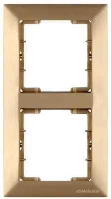 Produktbild von 2-fach Rahmen vertikal Gold Optik – Unterputz IP20 für Innen – CANDELA