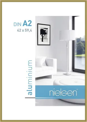 Produktbild von nielsen Aluminium Bilderrahmen Classic, 42x59,4 cm (A2), Gold