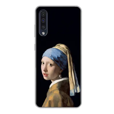 Produktbild von MuchoWow® Handyhülle Schutzhülle Hülle für Samsung Galaxy A50 Mädchen mit Perlenohrring - Vermeer - Kunst Silikon Softcase Handy Hülle - Mobiltelefonhülle