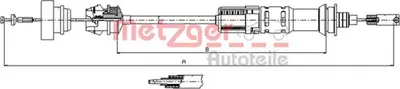 Produktbild von METZGER 11.3921 Kupplungsseil Seilzug für FIAT Scudo Kastenwagen (220) 762/332mm